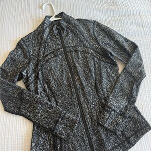 lululemon athletica Black & White Marled Full-Zip Jacket